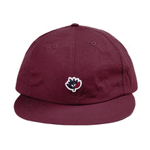 Load image into Gallery viewer, Magenta Plant Nylon 6 Panel Hat - Burgundy
