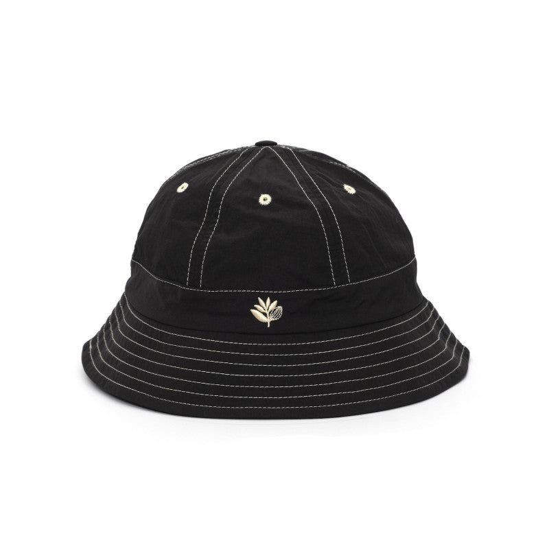 Magenta Stitch Bucket Hat - Black
