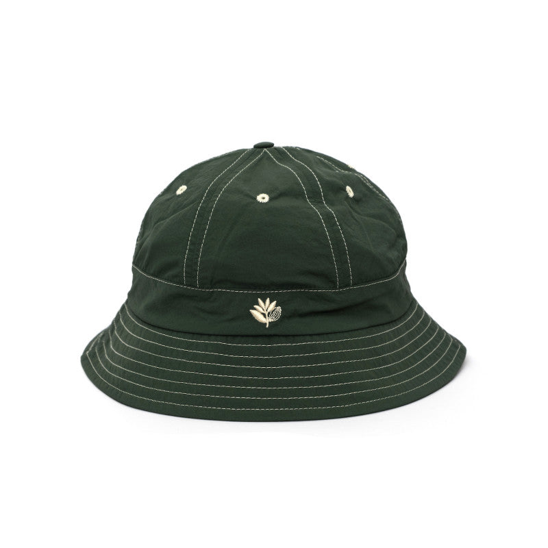 Magenta Stitch Bucket Hat - Forest Green