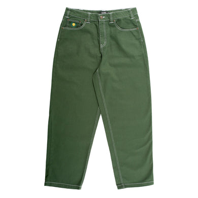 Theories Plaza Jeans - Hunter Green Contrast Stitch