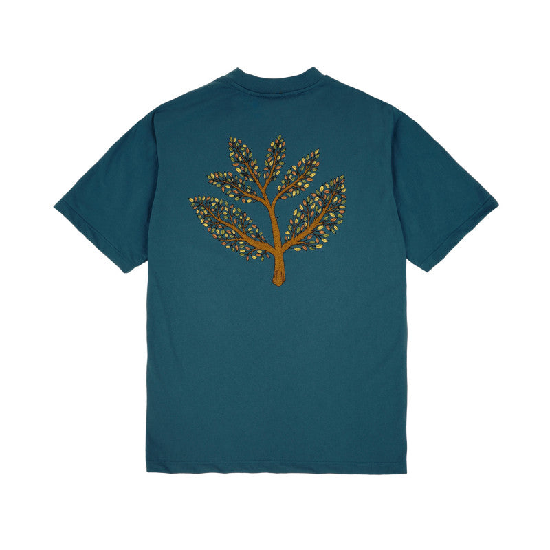 Magenta Tree Plant T-Shirt - Petrol Blue