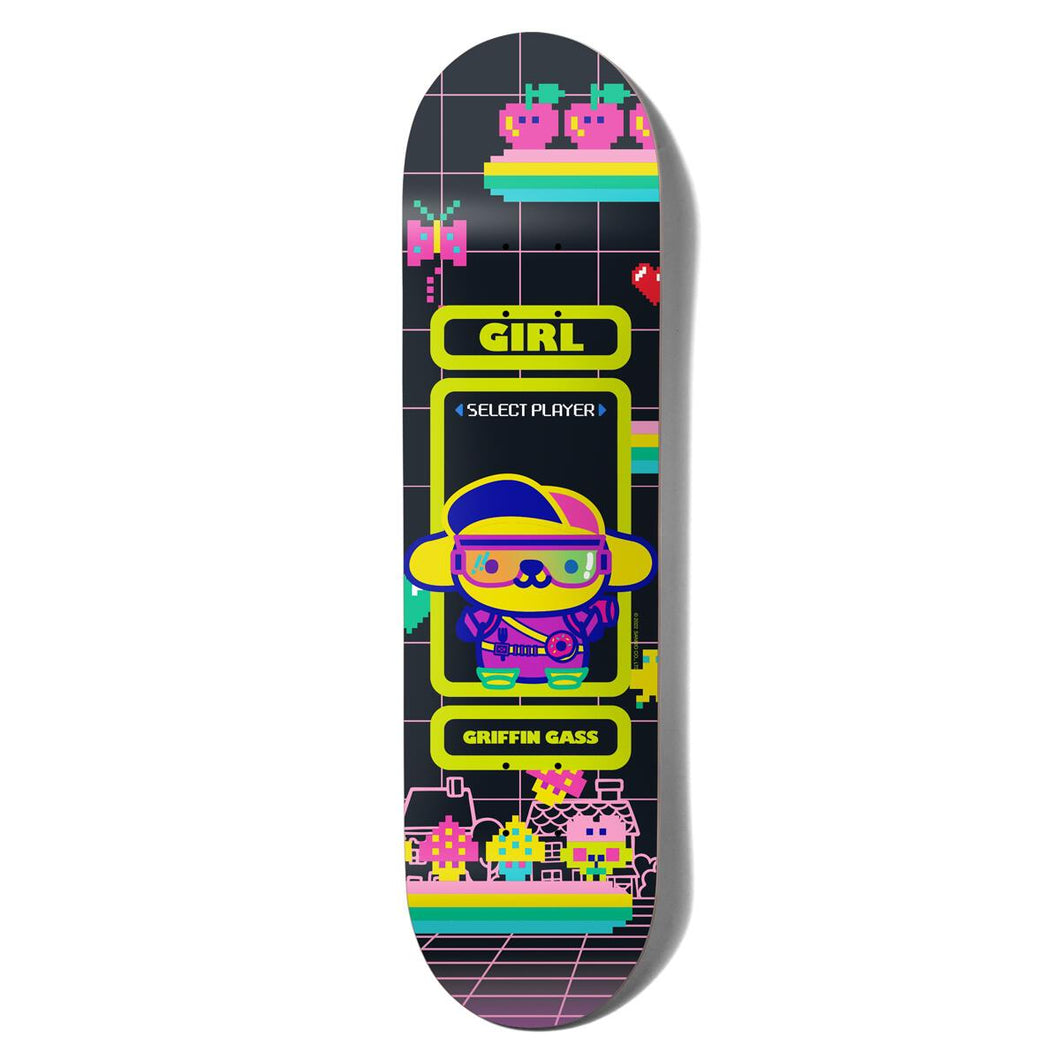 Gril Skateboards Gass Kawaii Arcade Deck 8.25